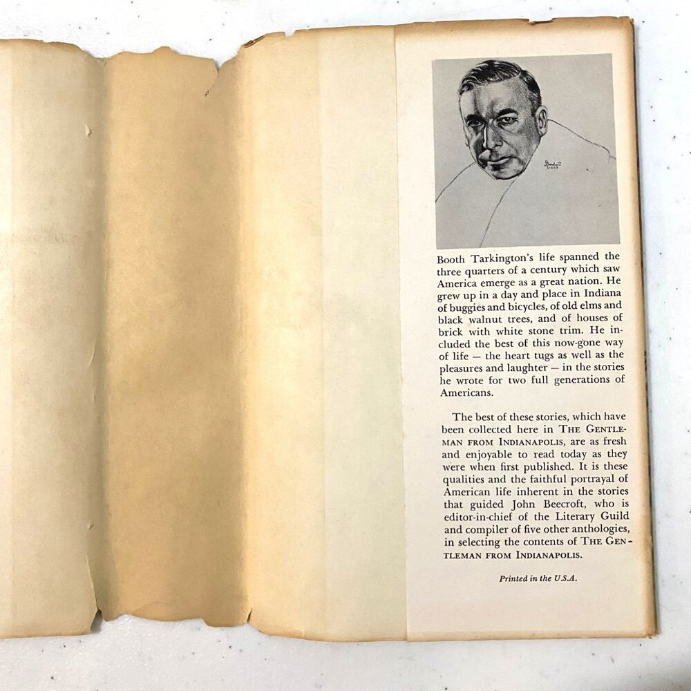 The Gentleman From Indianapolis‎ Hardcover Booth Tarkington American Literature - Picture 5 of 14